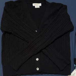Coogi Women's Black Cardigan Sweater